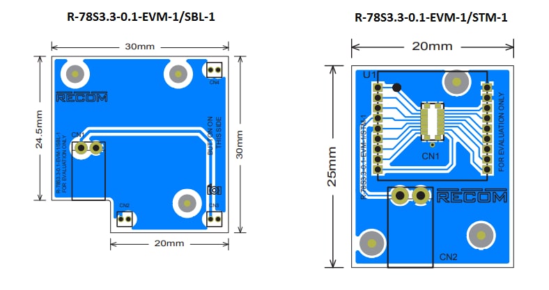 Chart - RECOM Power R-78S3.3-0.1-EVM-1 Breakout Boards